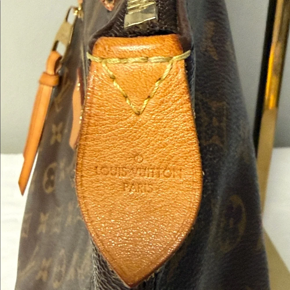 Louis Vuitton Monogram Iena MM Tote Bag Zip Top Shoulder Bag 2016
